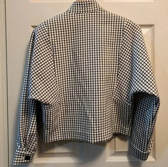 CAbi women's Windowpane Jacket Black and White XSmall Checkered - Picture 4 of 16